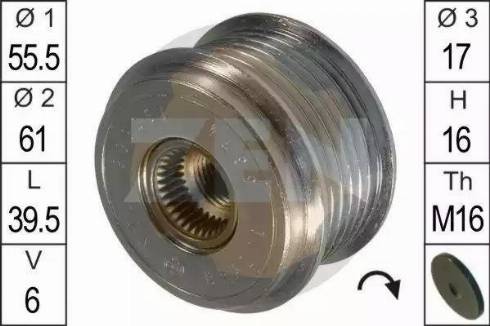 ERA 219006 - Pulley, alternator, freewheel clutch autospares.lv