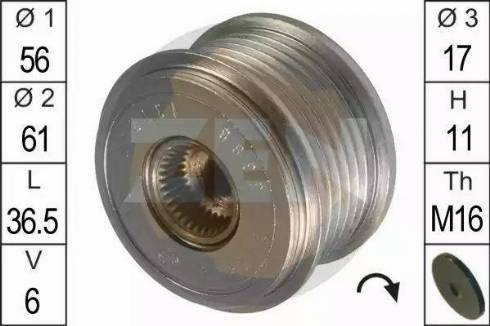 ERA 219019 - Pulley, alternator, freewheel clutch autospares.lv