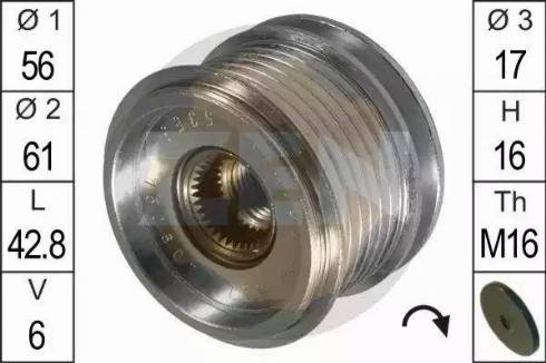 ERA 219015 - Pulley, alternator, freewheel clutch autospares.lv