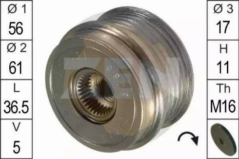 ERA 219012 - Pulley, alternator, freewheel clutch autospares.lv