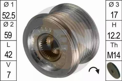 ERA 219081 - Pulley, alternator, freewheel clutch autospares.lv