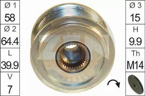 ERA 219087 - Pulley, alternator, freewheel clutch autospares.lv