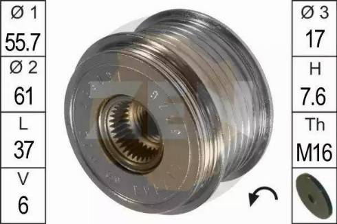 ERA 219038 - Pulley, alternator, freewheel clutch autospares.lv