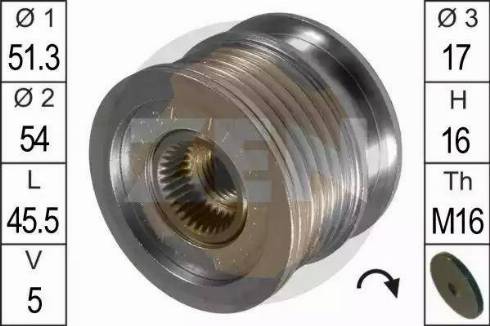 ERA 219032 - Pulley, alternator, freewheel clutch autospares.lv