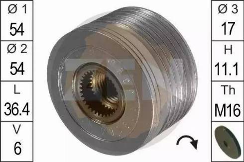 ERA 219026 - Pulley, alternator, freewheel clutch autospares.lv