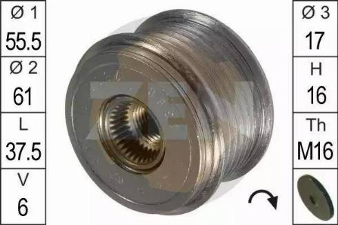 ERA 219021 - Pulley, alternator, freewheel clutch autospares.lv