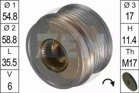 ERA 219028 - Pulley, alternator, freewheel clutch autospares.lv