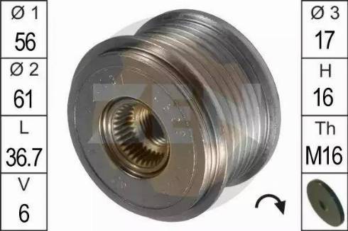 ERA 219022 - Pulley, alternator, freewheel clutch autospares.lv