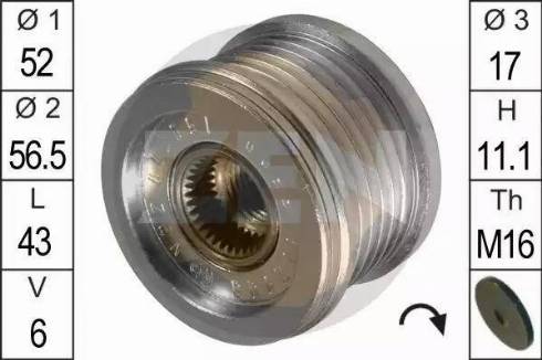 ERA 219078 - Pulley, alternator, freewheel clutch autospares.lv