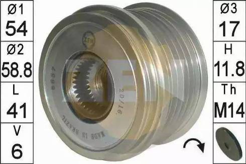 ERA 219192 - Pulley, alternator, freewheel clutch autospares.lv