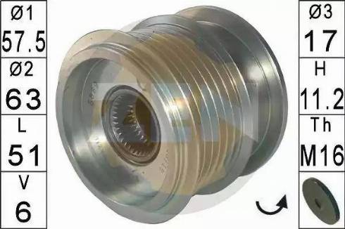 ERA 219 148 - Pulley, alternator, freewheel clutch autospares.lv