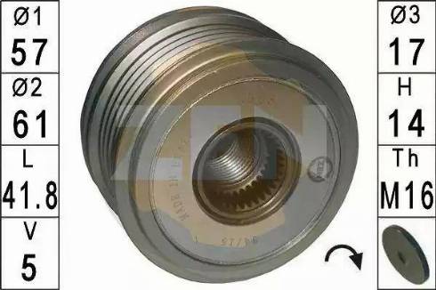 ERA 219160 - Pulley, alternator, freewheel clutch autospares.lv