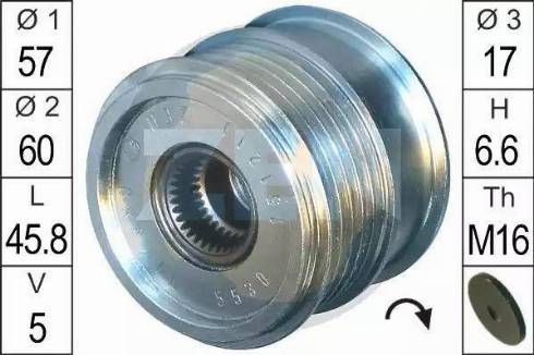 ERA 219 105 - Pulley, alternator, freewheel clutch autospares.lv