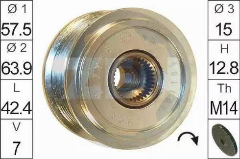 ERA 219 118 - Pulley, alternator, freewheel clutch autospares.lv