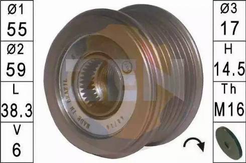 ERA 219138 - Pulley, alternator, freewheel clutch autospares.lv