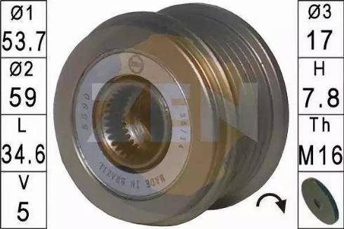 ERA 219137 - Pulley, alternator, freewheel clutch autospares.lv