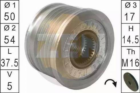 ERA 219 121 - Pulley, alternator, freewheel clutch autospares.lv