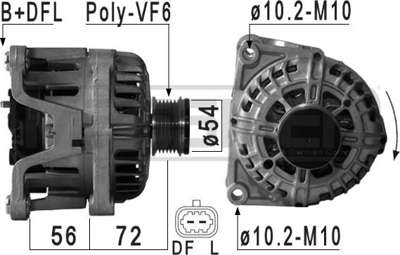 ERA 210943 - Alternator autospares.lv