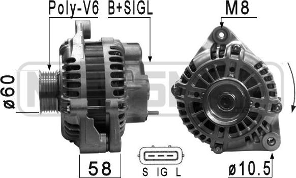 ERA 210909 - Alternator autospares.lv