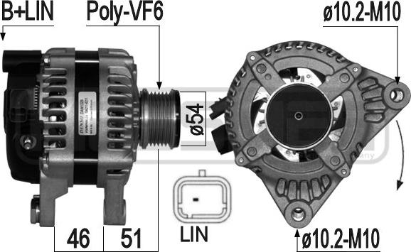 ERA 210973 - Alternator autospares.lv