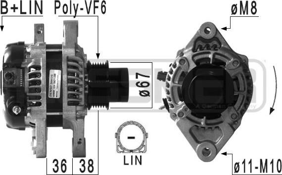 ERA 210972 - Alternator autospares.lv