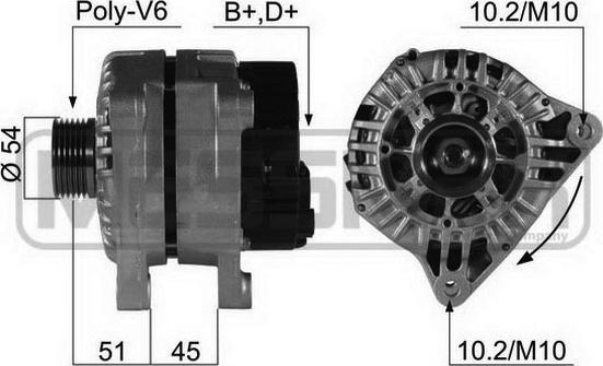 ERA 210483R - Alternator autospares.lv