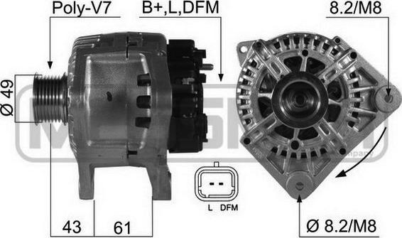 ERA 210472 - Alternator autospares.lv