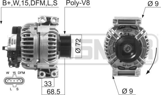 ERA 210592 - Alternator autospares.lv