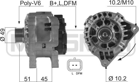 ERA 210545 - Alternator autospares.lv