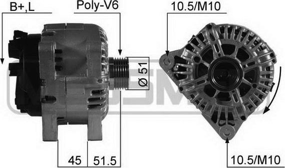 ERA 210543 - Alternator autospares.lv