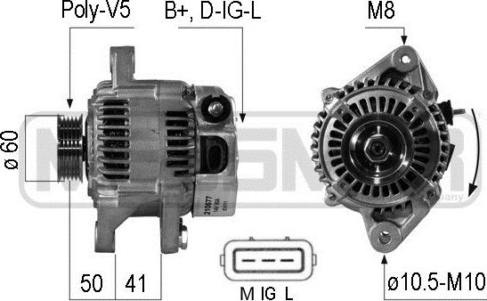 ERA 210677R - Alternator autospares.lv