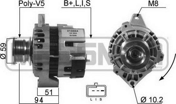 ERA 210004A - Alternator autospares.lv