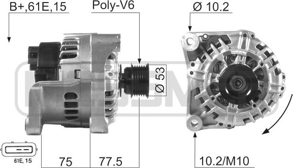 ERA 210012 - Alternator autospares.lv