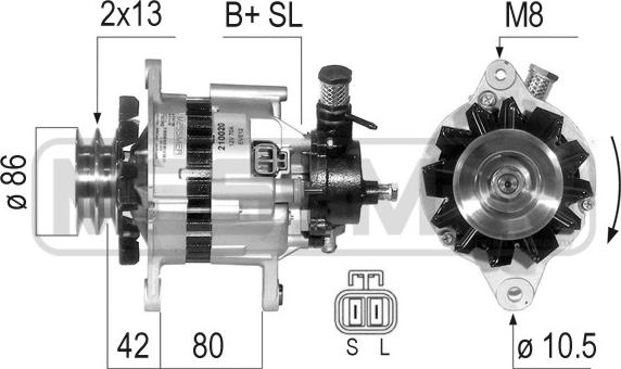 ERA 210020A - Alternator autospares.lv