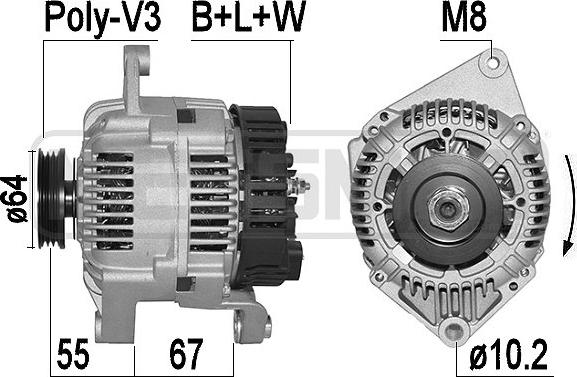 ERA 210166R - Alternator autospares.lv