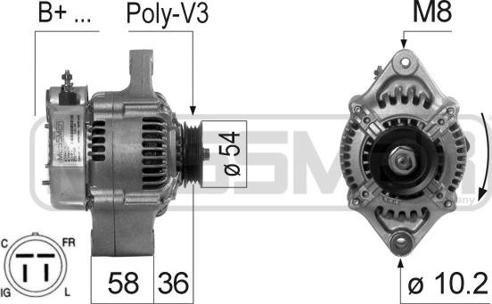 ERA 210119R - Alternator autospares.lv