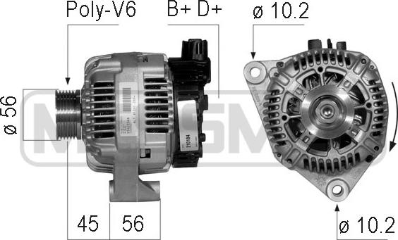 ERA 210184R - Alternator autospares.lv