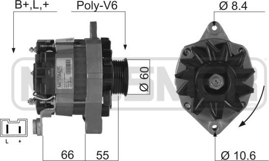 ERA 210179R - Alternator autospares.lv