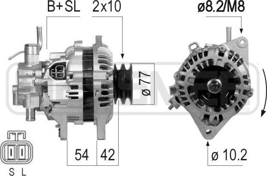 ERA 210801R - Alternator autospares.lv