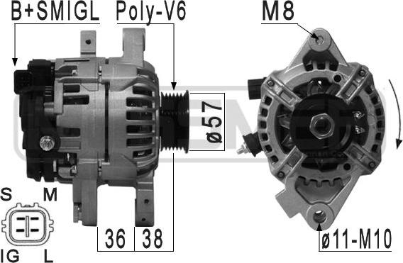 ERA 210889 - Alternator autospares.lv