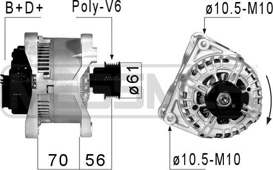 ERA 210825A - Alternator autospares.lv