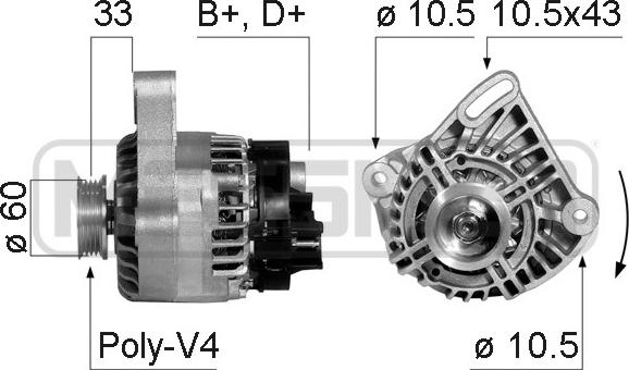 ERA 210348R - Alternator autospares.lv