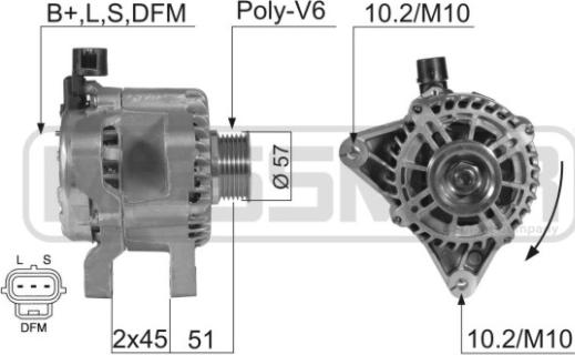 ERA 210360 - Alternator autospares.lv