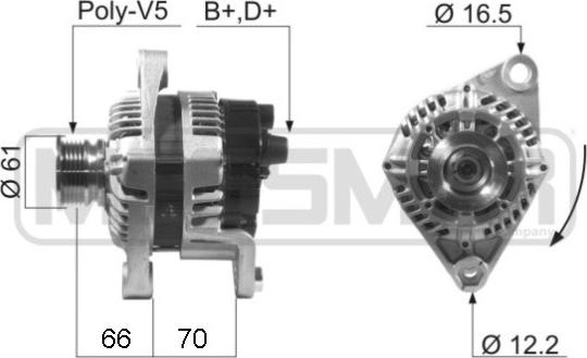 ERA 210254 - Alternator autospares.lv