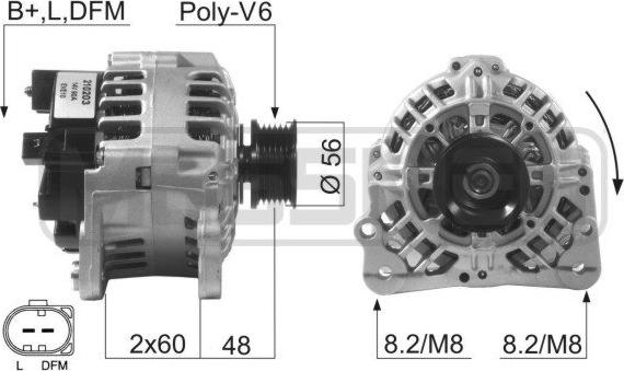 ERA 210203A - Alternator autospares.lv