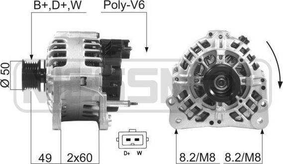 ERA 210224A - Alternator autospares.lv