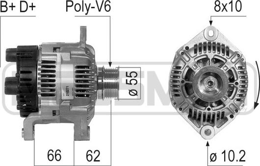 ERA 210271 - Alternator autospares.lv