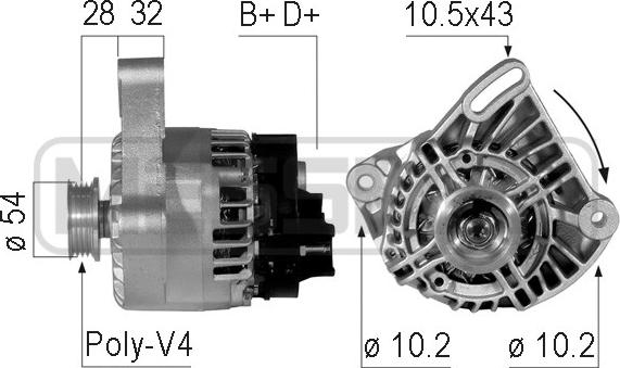 ERA 210746 - Alternator autospares.lv