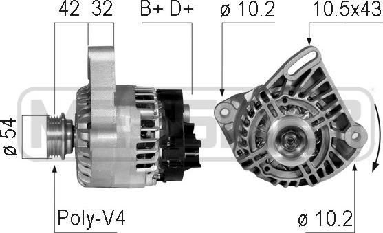 ERA 210743 - Alternator autospares.lv