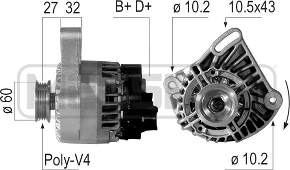 ERA 210756 - Alternator autospares.lv